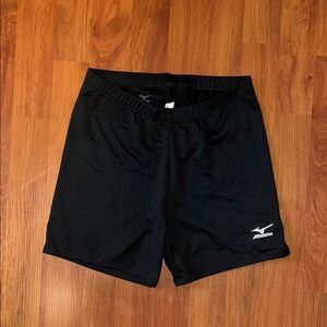 Mizuno Black Training Shorts with White Logo